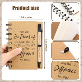 GADITIEK 4PCS Thank You Gift, Teacher Gifts Employee Appreciation Gift for Colleague, Inspirational Notebook Ballpoint Pen Motivational Gift for Coworker Volunteer (May You-4)