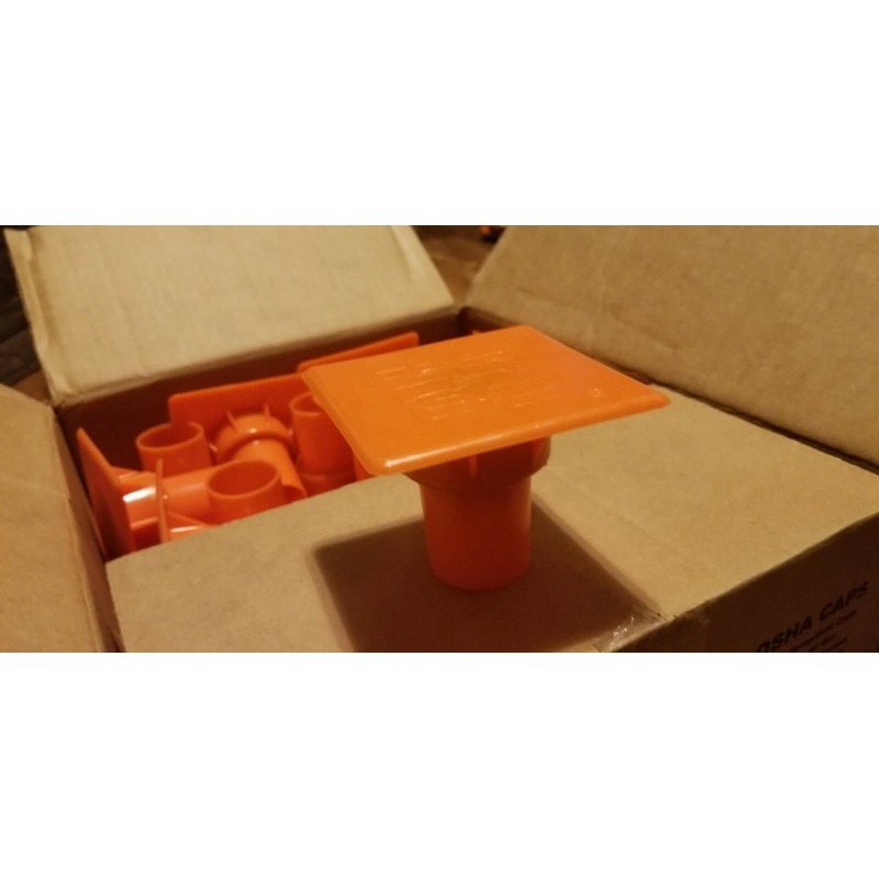 grip rite 25 count box of Grip-Rite OSHA Rebar Caps