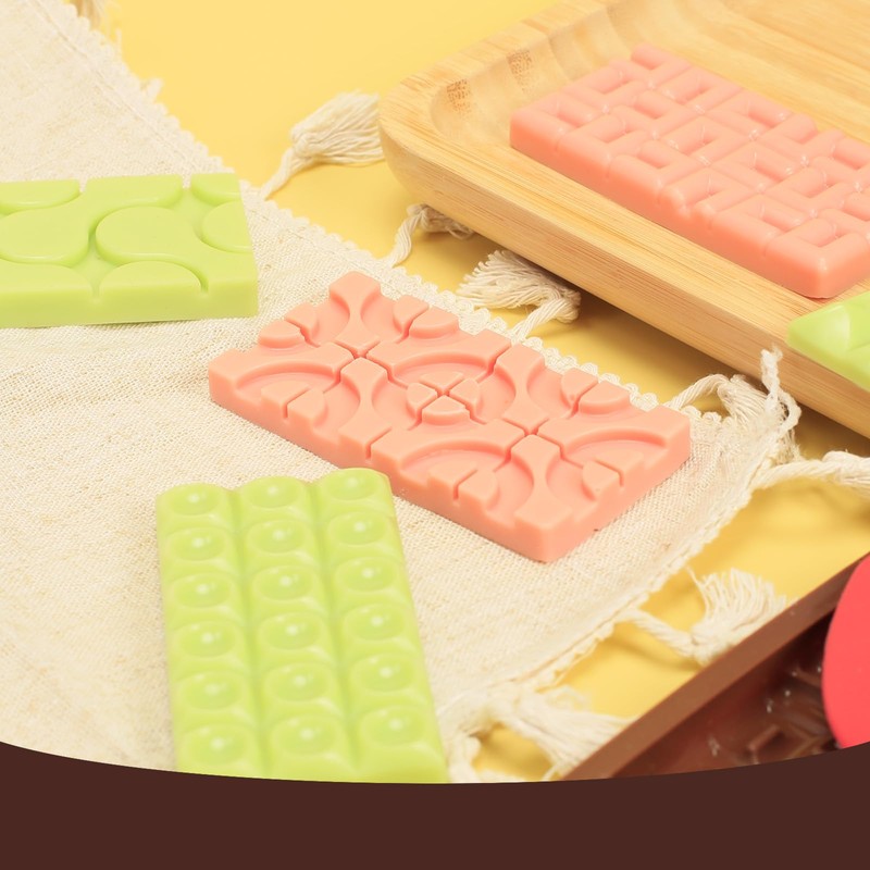 PiiiinkHot Thin Silicone Chocolate Bar Mold | 2-Pack 6-Cavity Break-Apart