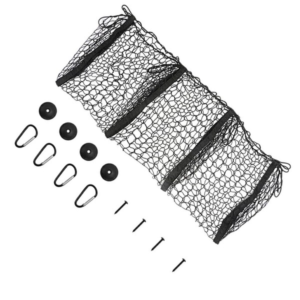 Car Rear Trunk Net Bag Storage Bag Organizer 3-Grid Universal