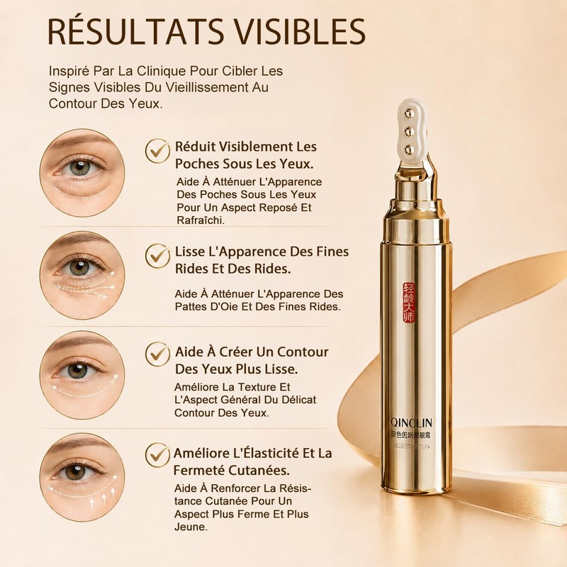 QINGLIN Anti-Wrinkle Caffeine Under Eye Creams for Puffiness and Bags