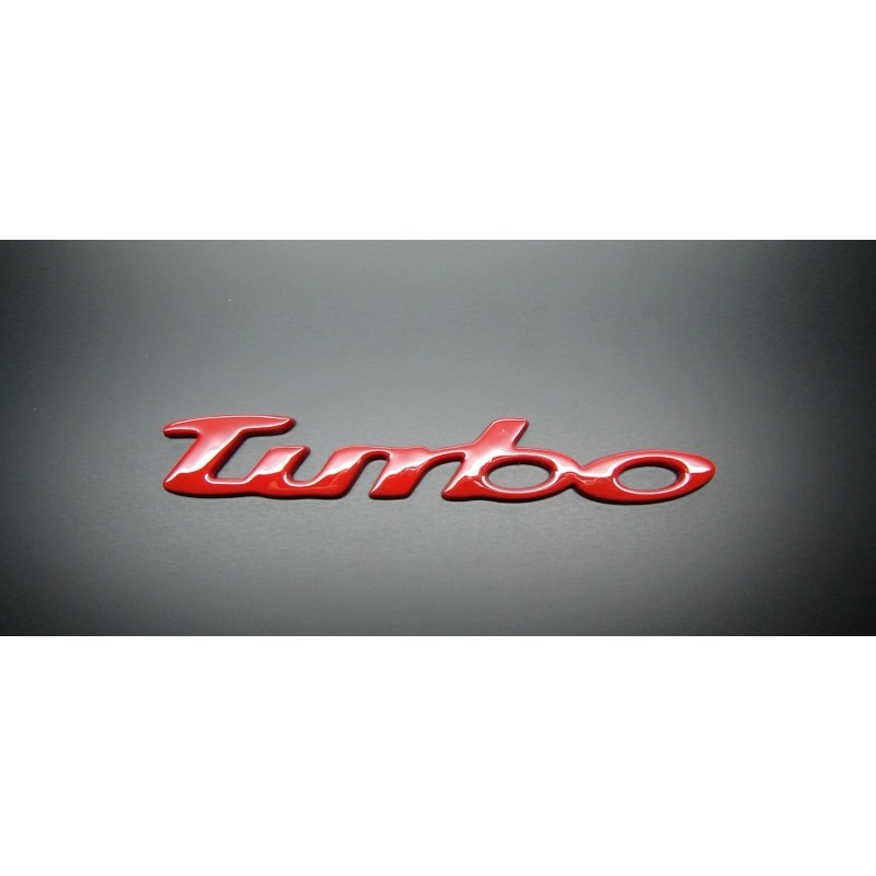 DIGIART INTERNATIONAL TURBO RED 3D Emblem Decal STICKER SELF ADHESIVE