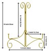 Gold Metal Easel Plate Stand, Decorative Iron Plate Holder for