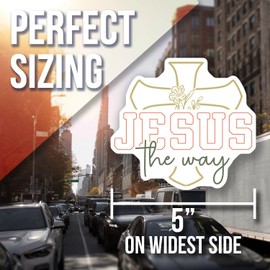 Inspirational Jesus The Way Christian Magnet - Faith Based Decorative Magnet for Home and Office - Perfect Religious Gift - Car Magnet AAMT1216