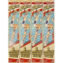14 Guillow #52 Sky Streak Twin Pack Balsa Wood Toy Airplanes (28 Planes Total)