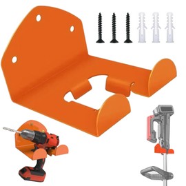 Motorsensen Halterung, Wandhalterung für Rasentrimmer, Garten Elektrowerkzeug Aufhänger, mit passenden Schrauben, für Garagentrimmer, Gartengeräte—Orange