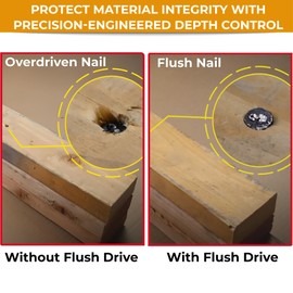 Big Foot Flush Drive Nail Gun Accessory - Prevents Overdriving, Easy Install, Adjustable Depth Control, Compatible with Select SUPCO, Hitachi, Porter Cable Framing Nailers (ACC-FD)