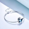 AOBOCO Sterling Silver 925 Butterfly Bangle Butterfly Jewelry Gifts for