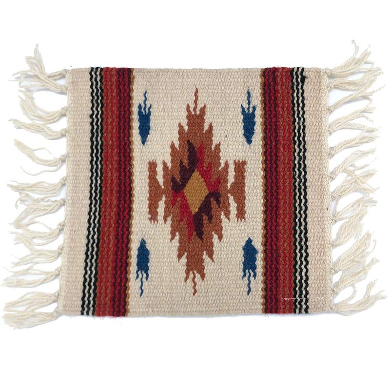 Southwest Handwoven Chimayo Wool Style Mats. Perfect for Rustic Decoration