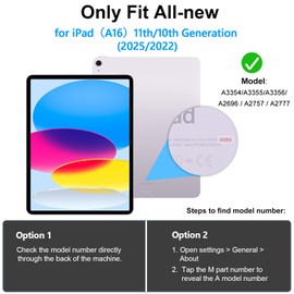 Miesherk STOCK Miesherk Stock Case for iPad (A16) 11th 11' 2025/10th Generation 10.9' 2022, Case with Screen Protector,Rotate Stand,Handle,Shoulder Strap,Pen Holder(Black)