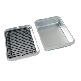 Nordic Ware 3 Piece Naturals Compact Grill and Bake Set, Silver