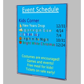 Marketing Holders Sign Holder 8.5"W x 11"H TRU-Vu® Wall Mount 12 Pack Ad Frame Notice Information Sheet Paper Flyer Advertisement Document Holder