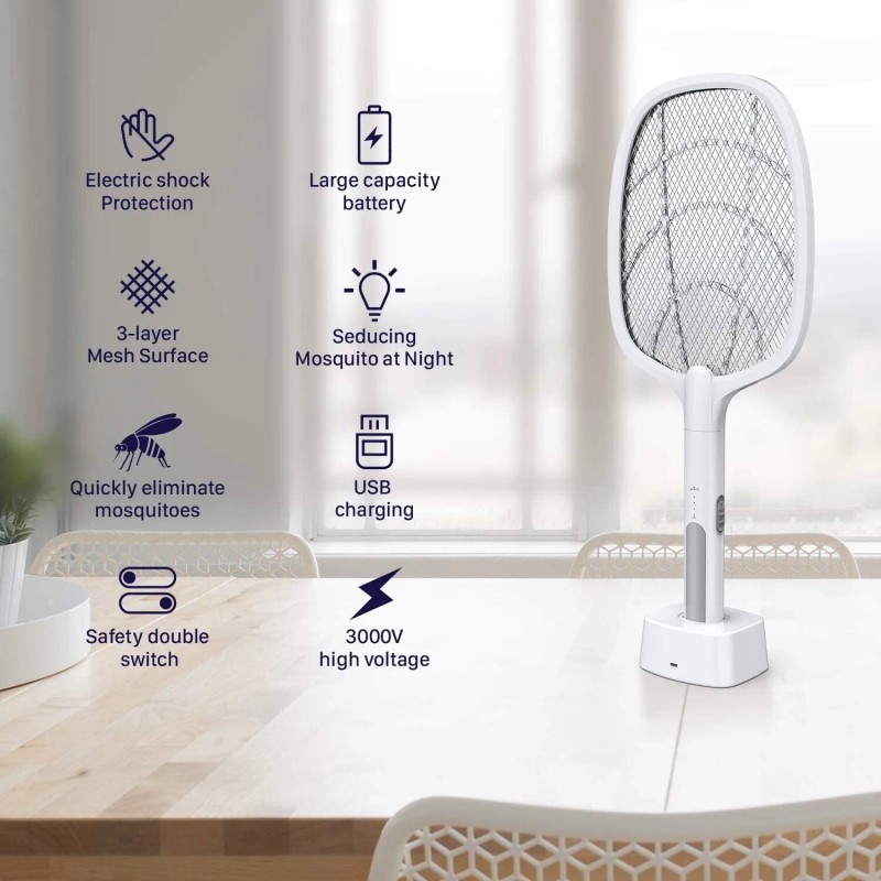 theperfectyou 2-in-1 Electronic Mosquito Fly Bug Swatter Insect Killer Zapper