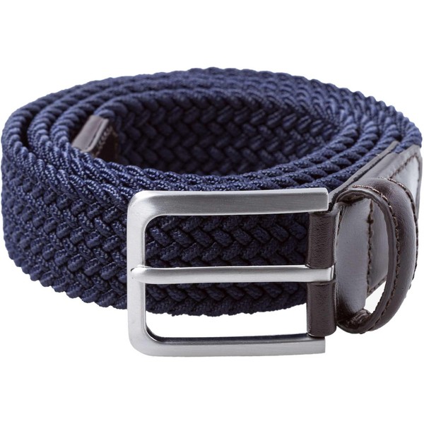 Brax Men's Hi Flex Elastic Braided Belt, 22 Navy, 120