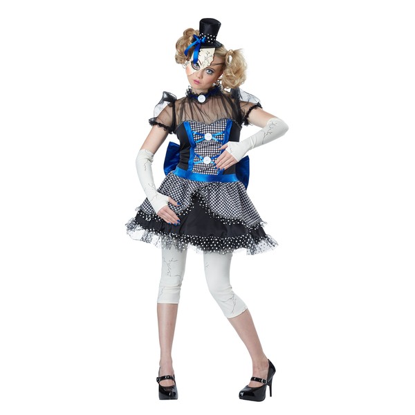 California Costumes Women's Twisted Baby Doll Costume, Blue/Black, Large