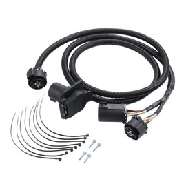 DICMIC 7-Pin Trailer Wiring Harness Extension Connector Vehicle-Side Truck Bed for Gooseneck 5th Wheel for Chevy Dodge Ford GM