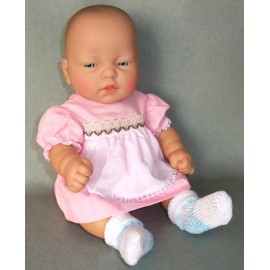 Tallinas 2 PR Knitted booties for Medium Size Baby Dolls 2.25" Foot, Doll Socks Booties