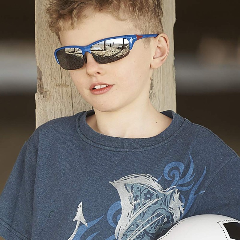 Real Shades Blade Polarized Sunglasses for Adults (Royal/Red)