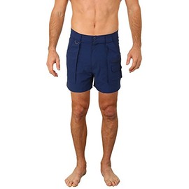 UZZI Mens Dry Fast Nylon Active Walking Shorts, Navy, 38