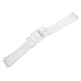 TIMEWHEEL 12mm Clear Transparency Replacement Watch Strap for Standard Ladies Swatch Watch