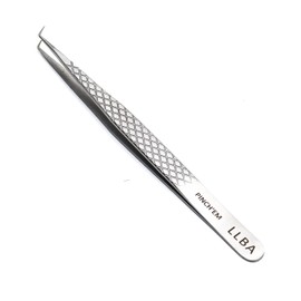 LLBA Lash Tweezer Professional Volume False Lash Application Tool | Multi Shapes & Purposes Tweezers | Non-Slip Grip Tweezers for Volume, Isolation & Classic Lashes (Silver, Pinch'em Volume)