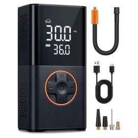 Portable Car Tire Inflator Digital Air Compressor Cordless 150 PSI Capacity for Cars Tires Pump for Motorcycles, Bikes, Balls