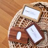 Jamale Natural Wood ID Card Holder, Made in Japan, Neck