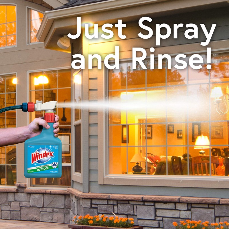 Windex Outdoor Window and Glass Cleaner for Hose Ammonia Free,