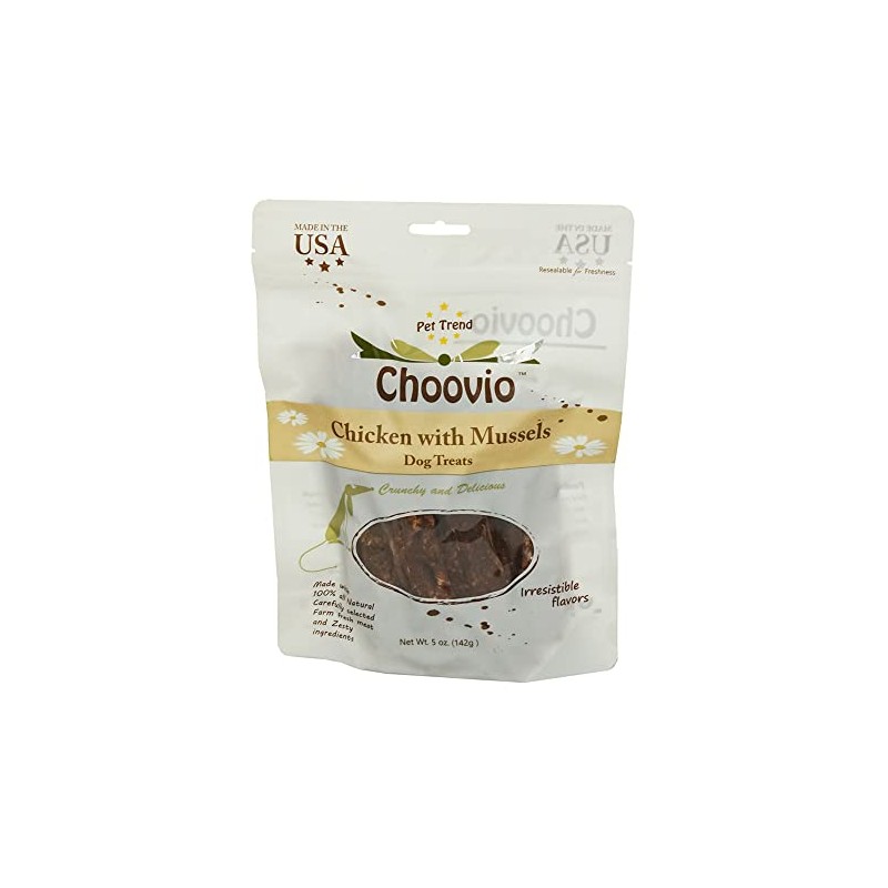 Choovio 5oz Chicken Strips with Mussels Dog Treats, Made in