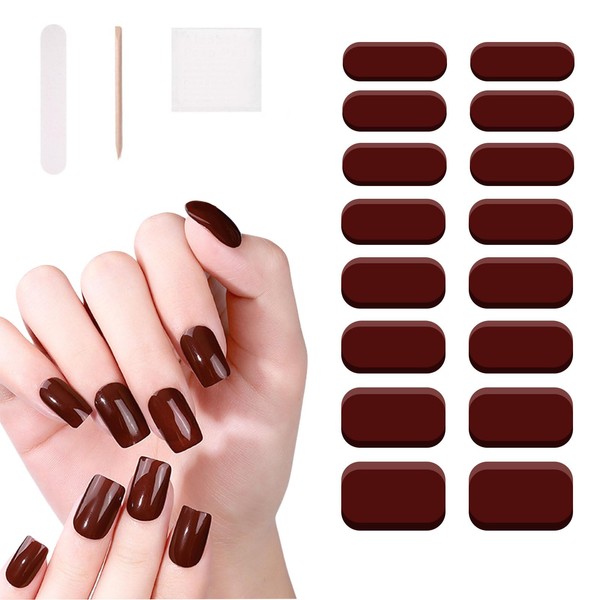 Bzzerumy UV Gel Nagelfolie, 16 pcs Nagelfolie Selbstklebend, Nagelfolie NV