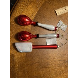 RAZ Imports Three new Raz Imports glass ornaments(2)sp