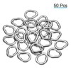PATIKIL 50pcs 1.2x8.5mm Fishing Split Rings 304 Stainless Steel Solid