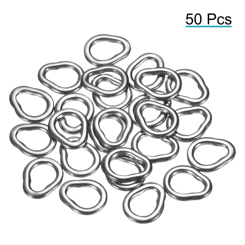 PATIKIL 50pcs 1.2x8.5mm Fishing Split Rings 304 Stainless Steel Solid