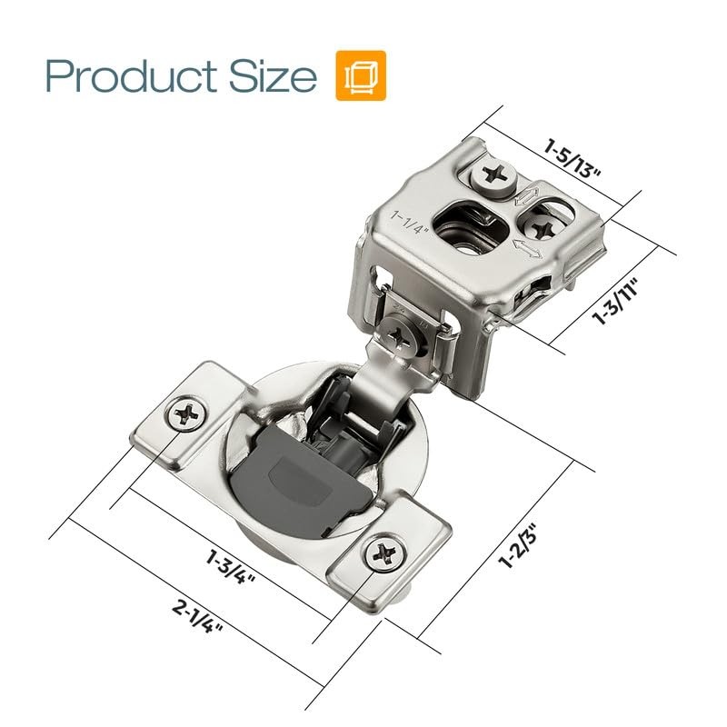 HOME EDIT 2 Pack 1 Pair 1-1/4 inch Overlay Soft
