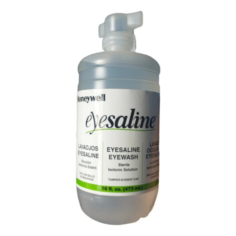 2 Botella Repuesto Solución Salina Lavaojos 473ml O 16oz C/u