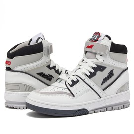 Avia 880 Men’s Basketball Shoes, High Top Retro Sneakers for Indoor or Outdoor, Street or Court - White/Black, 10 Medium