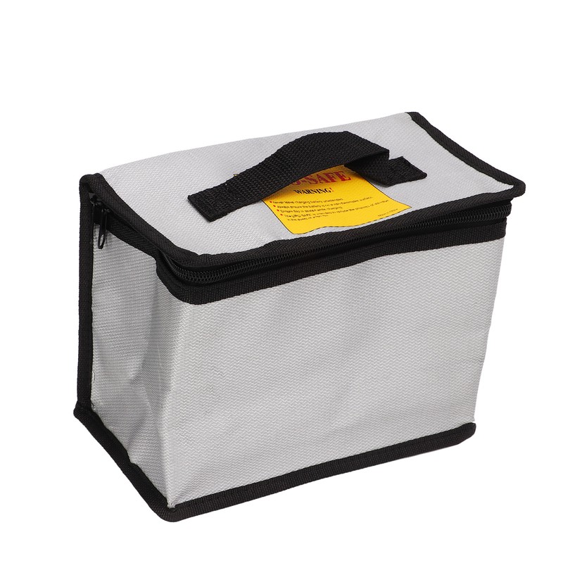 3PCS Lithium Battery Bag with Zipper Portable Fireproof Explosionproof Battery