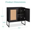Best Choice Products 2-Door Rattan Storage Cabinet, Accent Furniture, Multifunctional