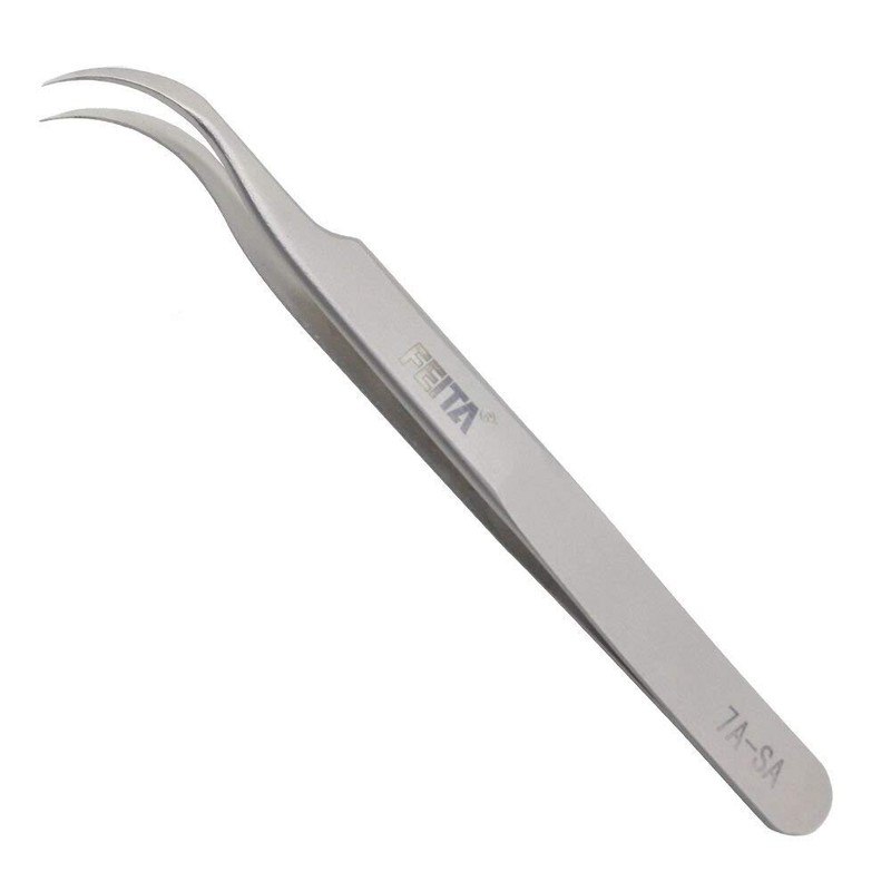 Individual Eyelash Tweezers - FEITA Professional Stainless Steel Curved Tweezer
