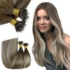 RUNATURE Nano Extensions Real Hair 1 g Brown Blonde Balayage