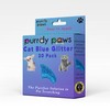 Purrdy Paws Soft Nail Caps for Cat Claws Blue Glitter