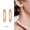 Richapex Pendientes de Plata y Oro Pendientes de aro de