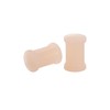 NewkeepsR Silicone 2G(6mm) Hider Flesh Skin Tone Double Flared Plug