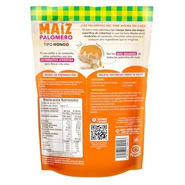 Maíz Palomero Tipo Hongo 300 g – Granos para Palomitas Grandes y Crujientes | Ideal para Preparaciones Caseras o Gourmet