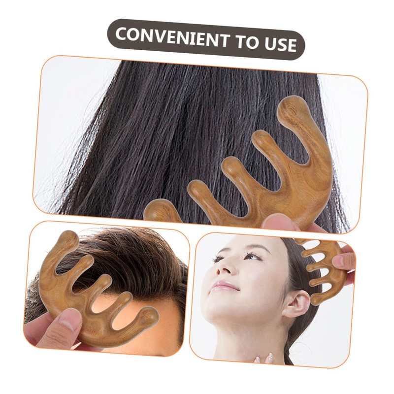 Healvian 2pcs Verawood Wide Tooth Comb Natural Hair Detangler Scalp