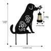 Solar Lights Outdoor Garden Decor - Metal Dog Holding Lantern