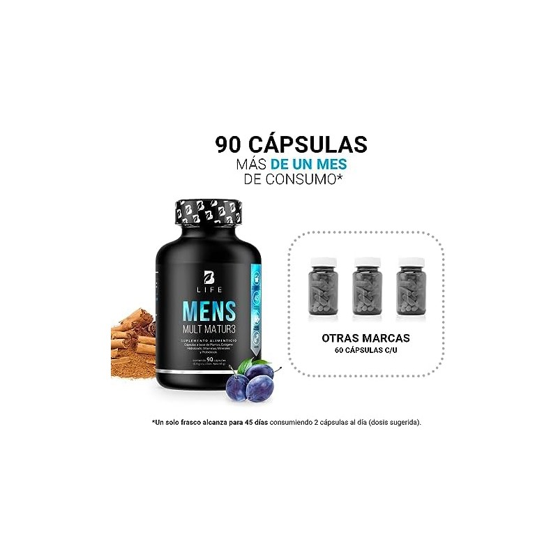 B Life Multivitamínico para Hombre 40 años con 90 cápsulas