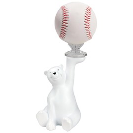 BOAMAU Polar Bear Hand Support Acrylic Small Ball Stand Holder Sport Ball Display Rack Baseball Display Stand Ball Display Holder for Baseball Golf Softball Tennis Ball Spheres (Bear)