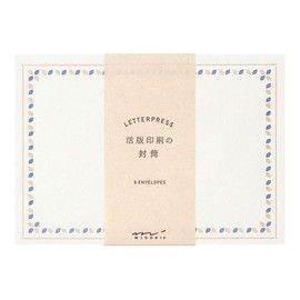 Midori 20562006 Envelope Letterpress Frame Pattern Brown
