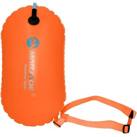 simhoa Boya de natación Inflable, Flotador de Remolque Ligero para de Aguas Abiertas, Deporte acuático, Entrenamiento Seguro, Carreras